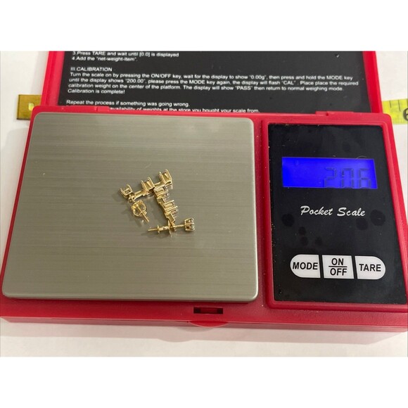 Past Present Future 3-Stone Diamond Earrings in 10k Yellow Gold. READ - Picture 12 of 12